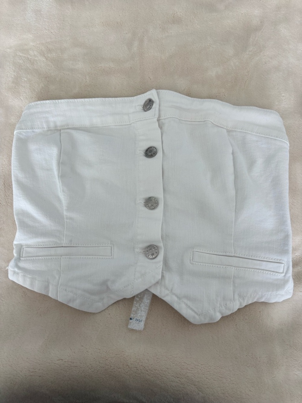 Love Tree DENIM white crop top